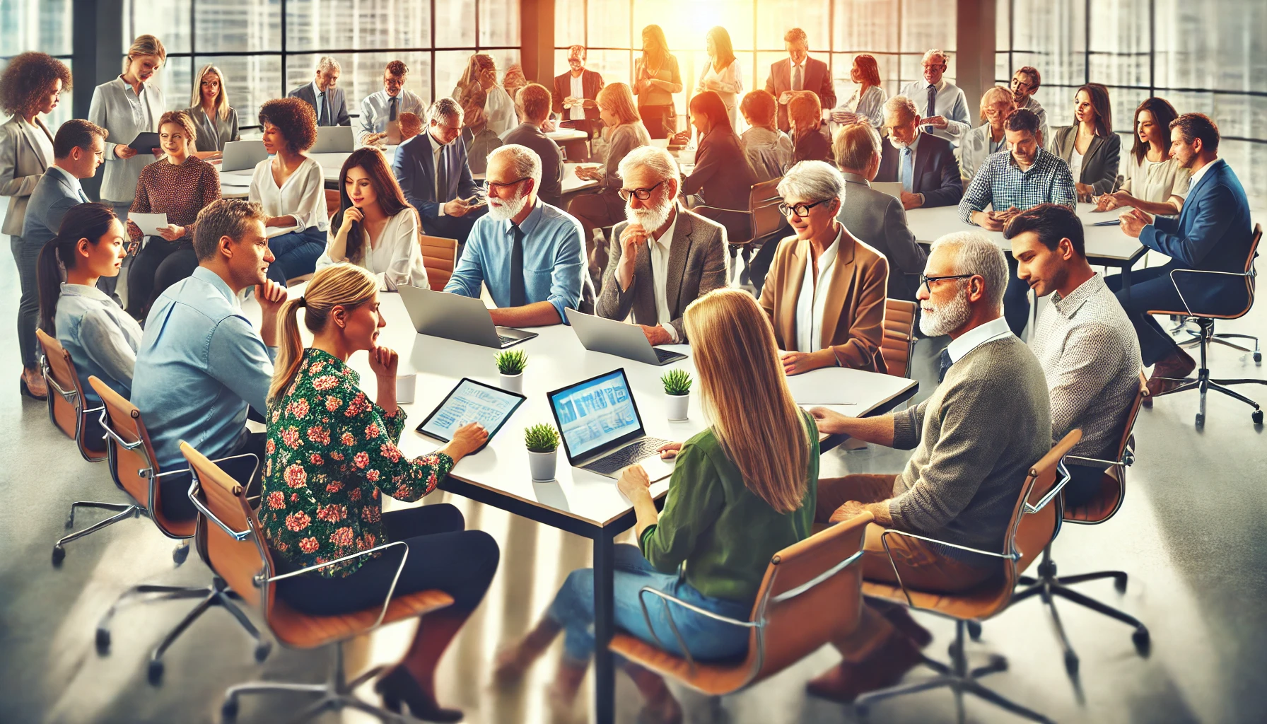 KI generiertzes Foto für Maria Lahmanns Arbeit mit unterschiedlichen Generationen im Training